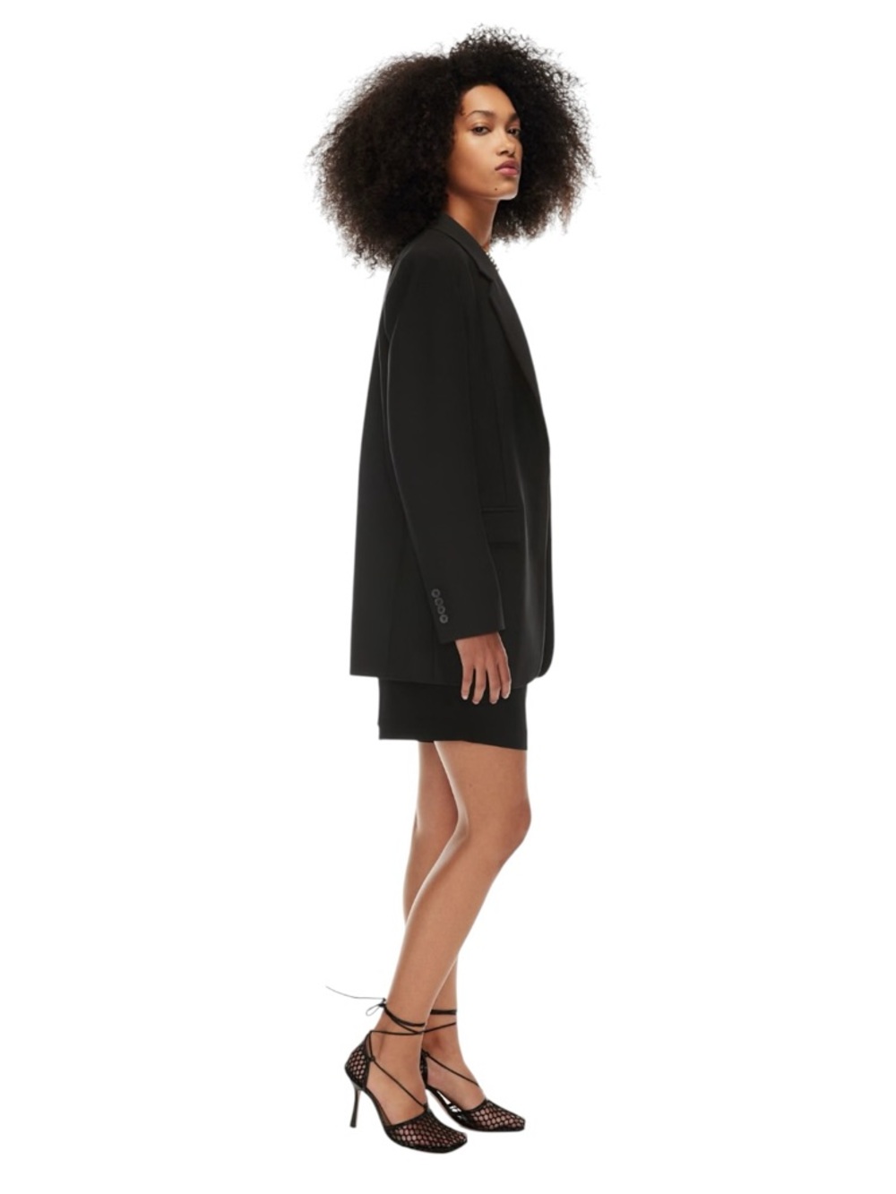 Aritzia Babaton Atelier New Agency Blazer Jacket Size Small Oversized Black NWT - Picture 3 of 16